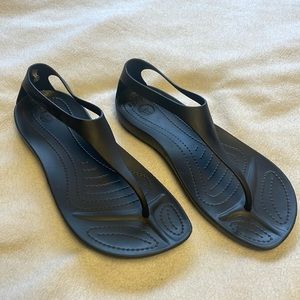 Crocs Black Sandals size 8